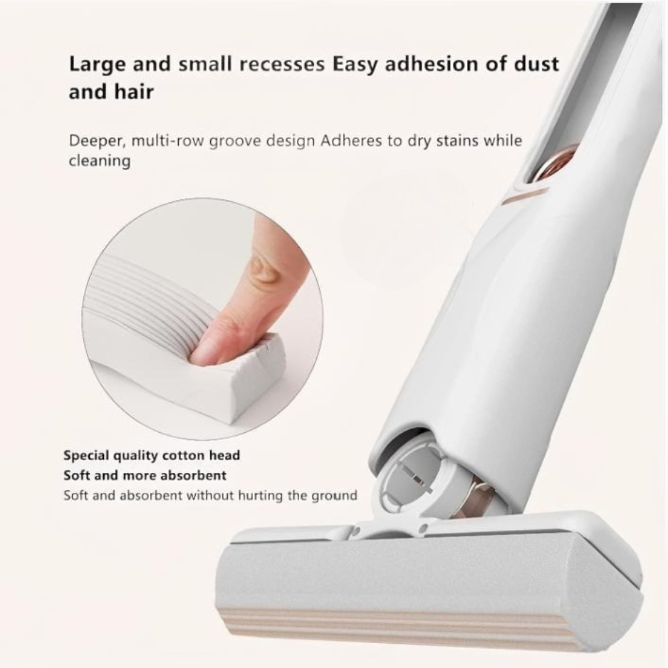 SqueezMop™ -2-in-1 Mop | Self-Squeezing Roller | Lightweight & Space-Saving