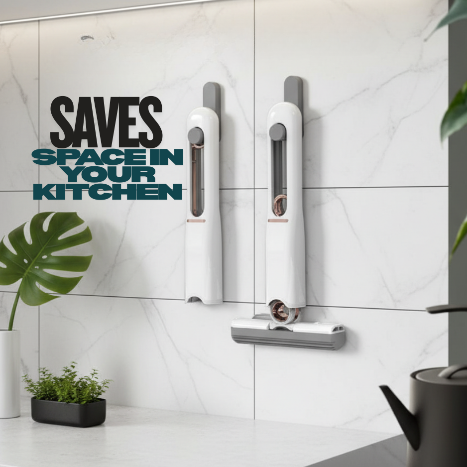 SqueezMop™ -2-in-1 Mop | Self-Squeezing Roller | Lightweight & Space-Saving