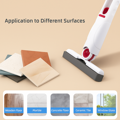 SqueezMop™ -2-in-1 Mop | Self-Squeezing Roller | Lightweight & Space-Saving