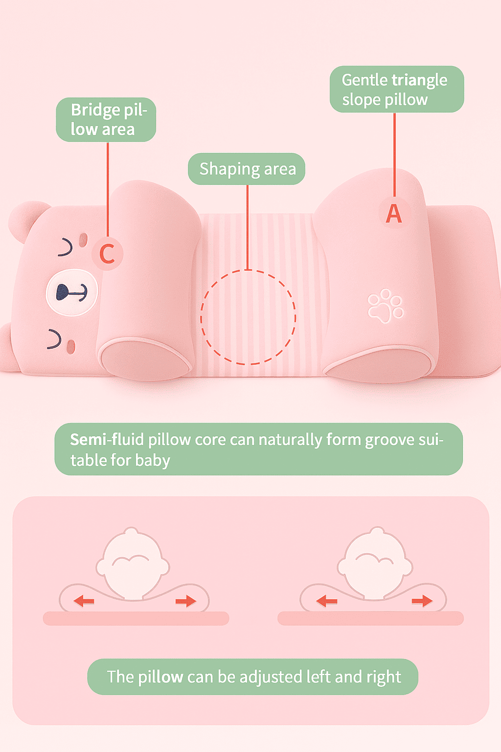 GentleSupport™ - Baby Shaping Head Support Pillow (SALE🔥🔥)