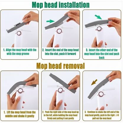 SqueezMop™ -2-in-1 Mop | Self-Squeezing Roller | Lightweight & Space-Saving