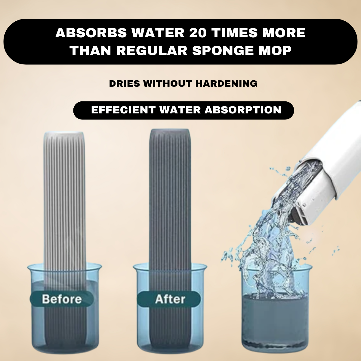 SqueezMop™ -2-in-1 Mop | Self-Squeezing Roller | Lightweight & Space-Saving